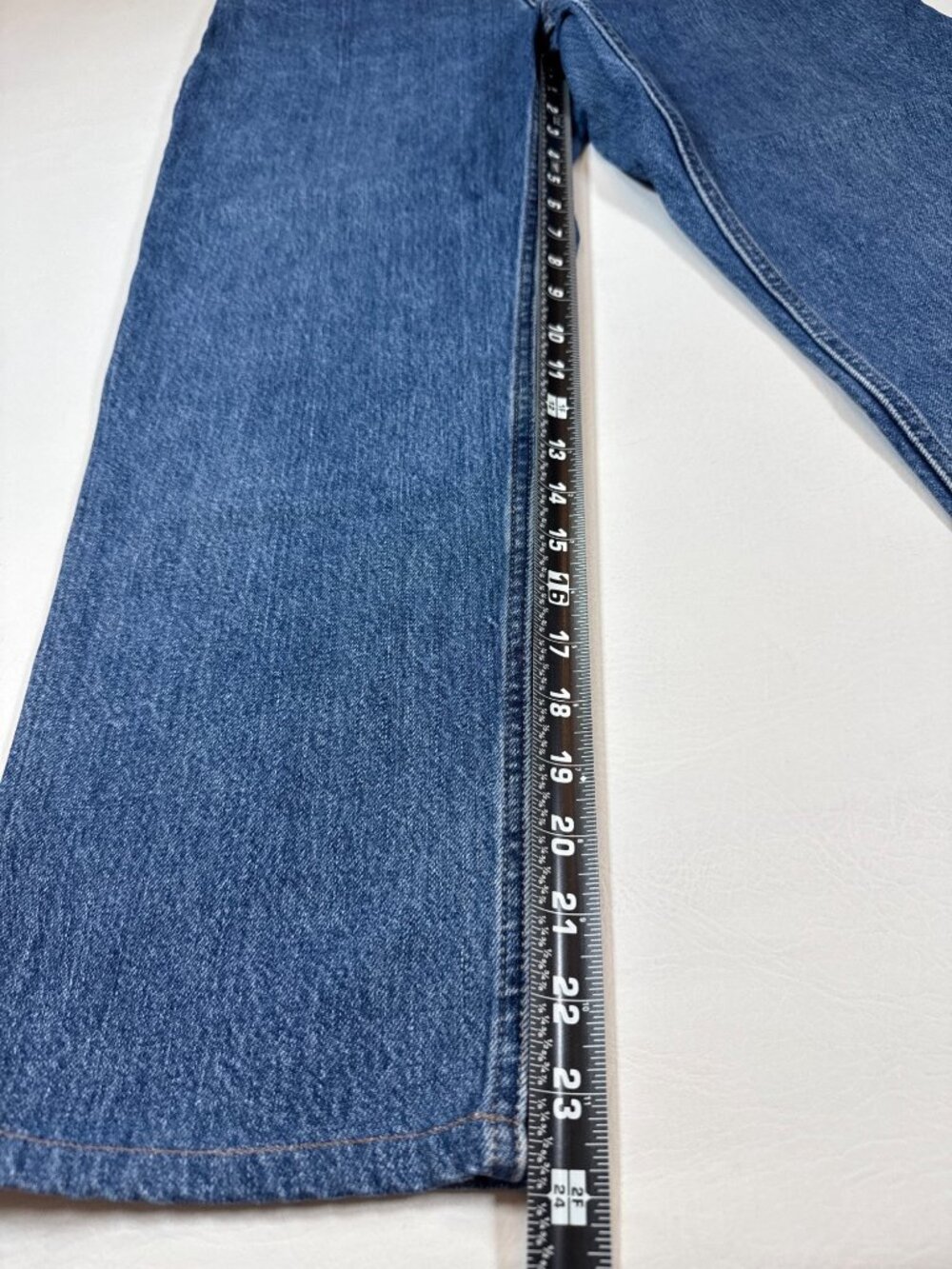 Everlane Cheeky Straight-Leg Blue Jeans Womens 31 Regular Button Fly (OO626) - Picture 4 of 9